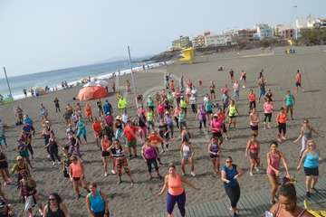 Clases magistrales de Zumba y Body Combat en Melenara (Foto TA)